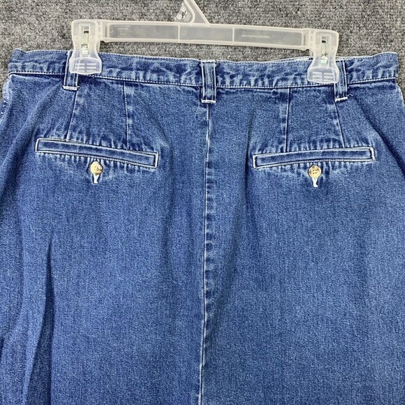 Eddie Bauer Denim Skirt Women Size 18 Straight Above Knee Pockets - Picture 6 of 7